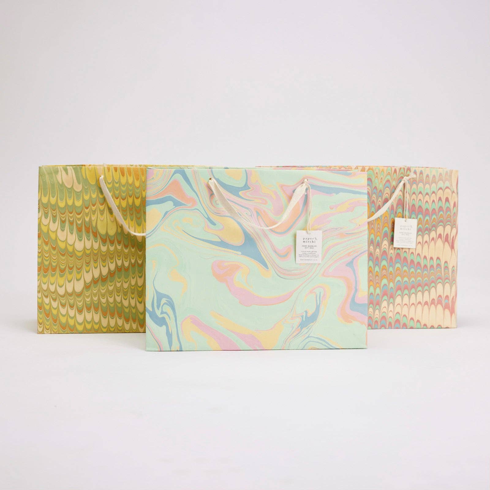 Hand Marbled Gift Bags (Large) - Bouquet