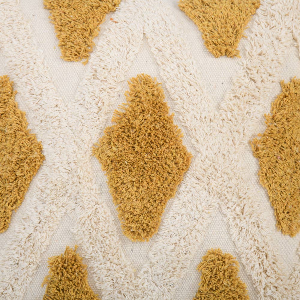 Cotton Diamond Pillow 18X18"