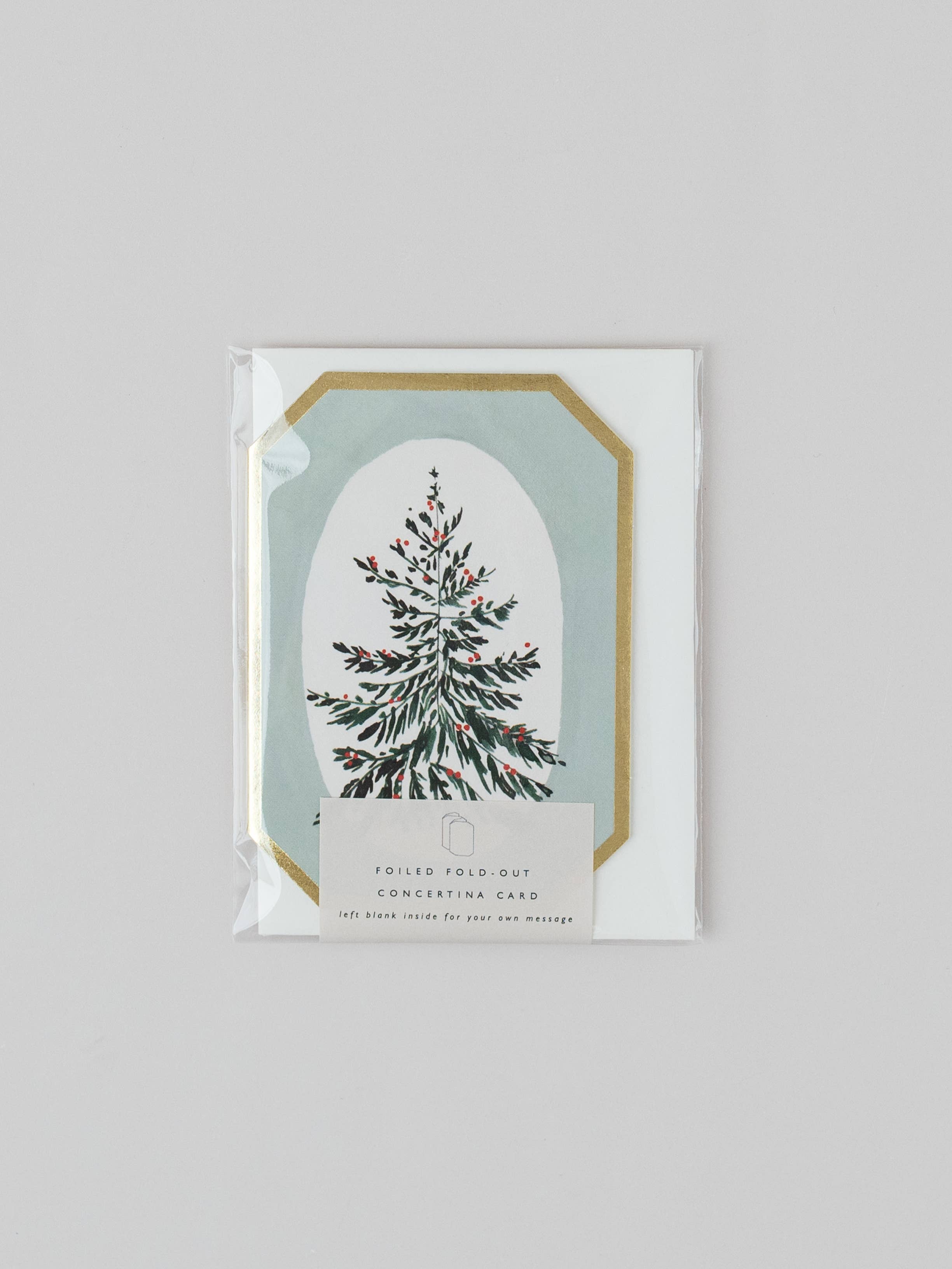 Concertina Botanical Christmas Die Cut Card