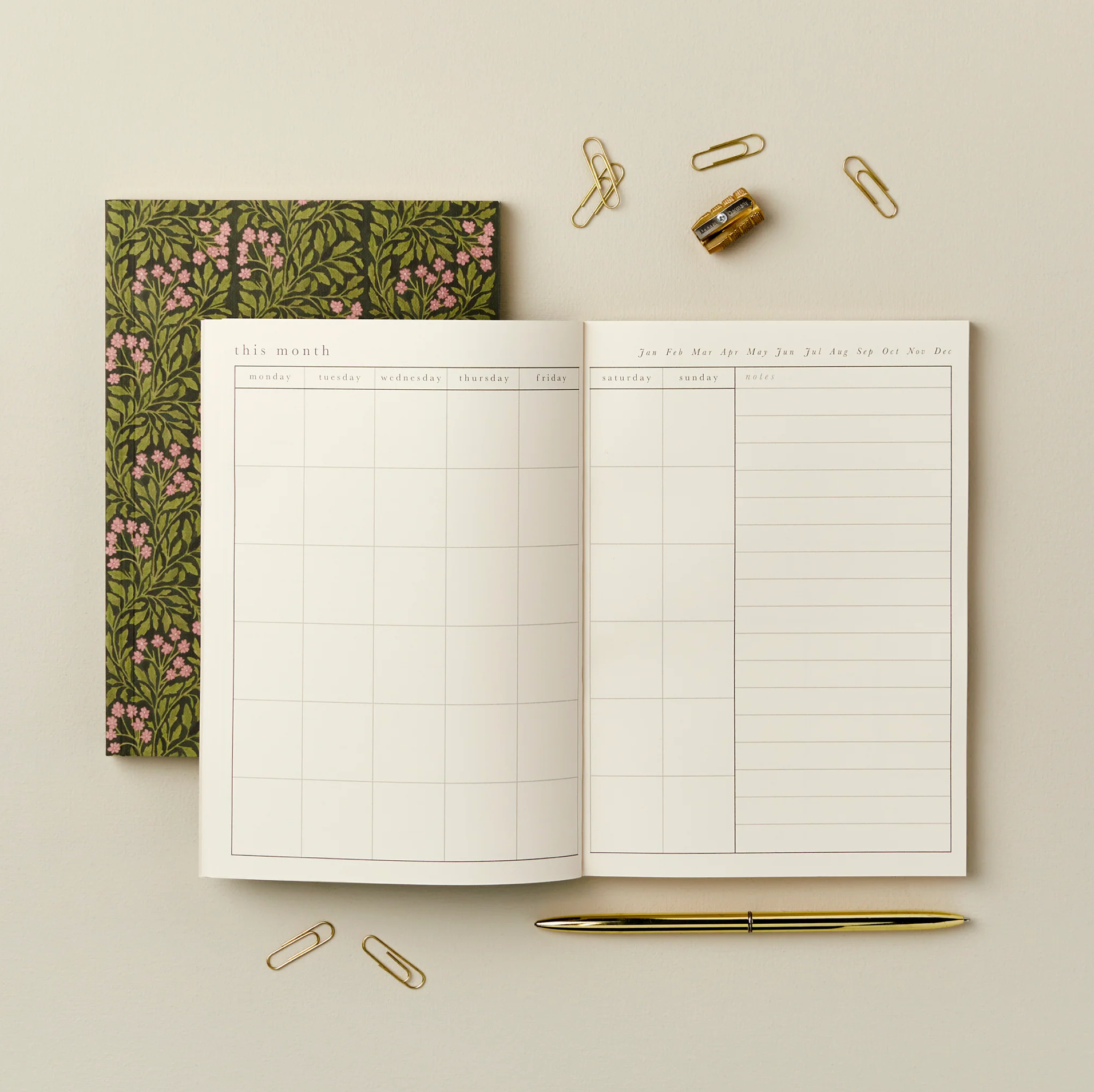 Green Flora Weekly Planner
