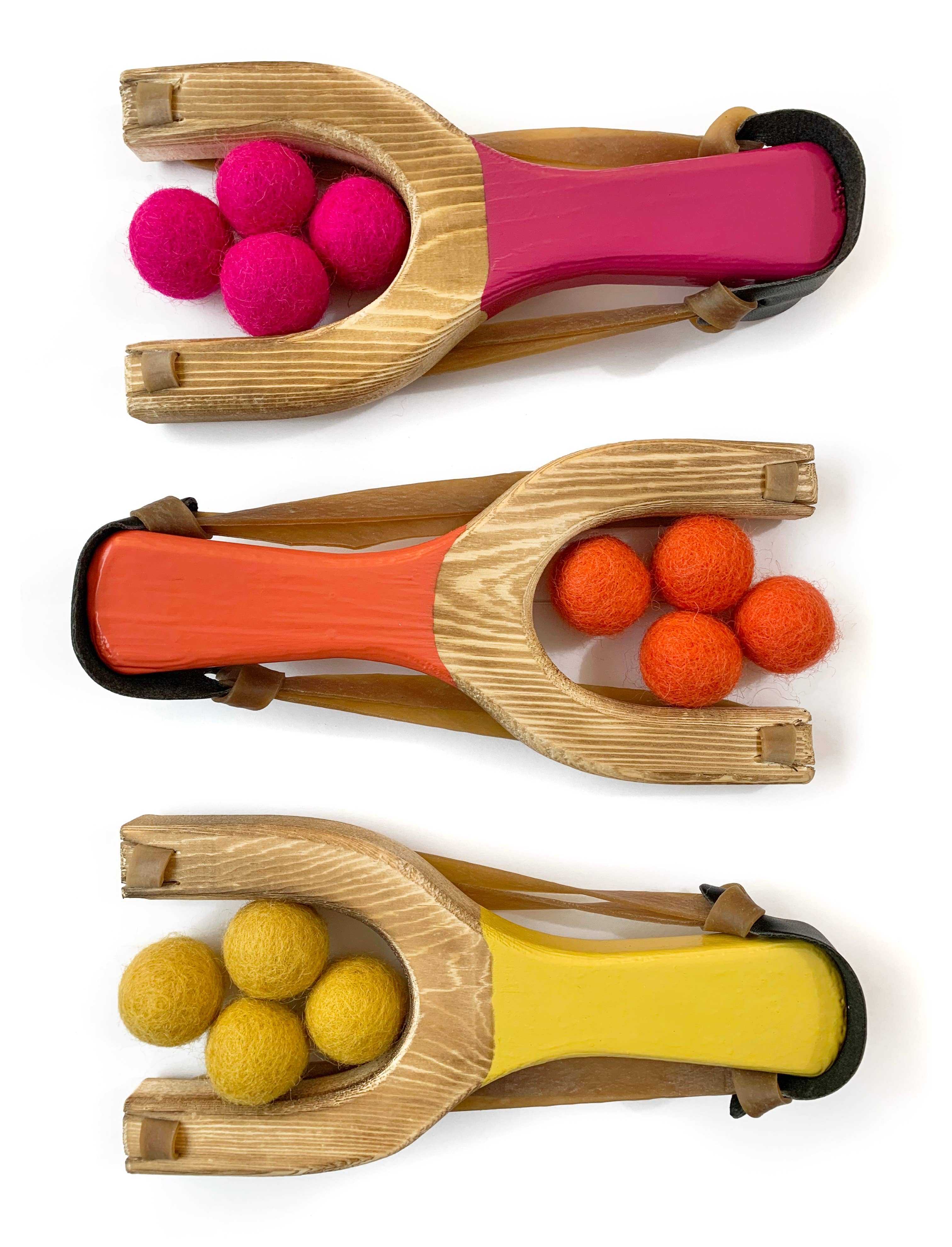 Classic Wooden Slingshot in Rainbow of Colors