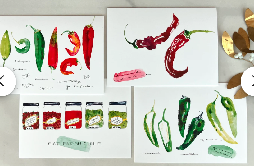 Chile Greeting Cards | Set of 4