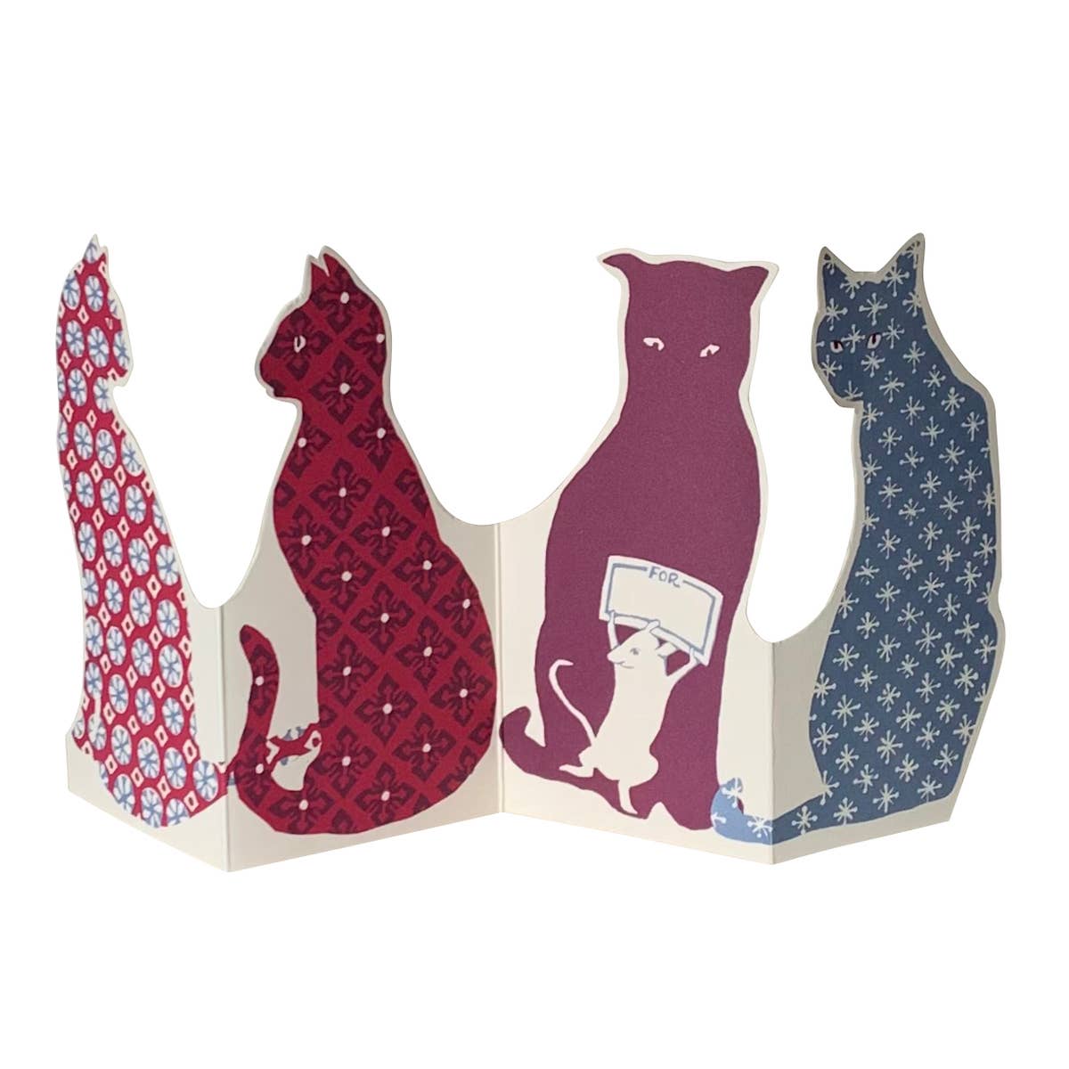 Calico Cats Tri-fold Card