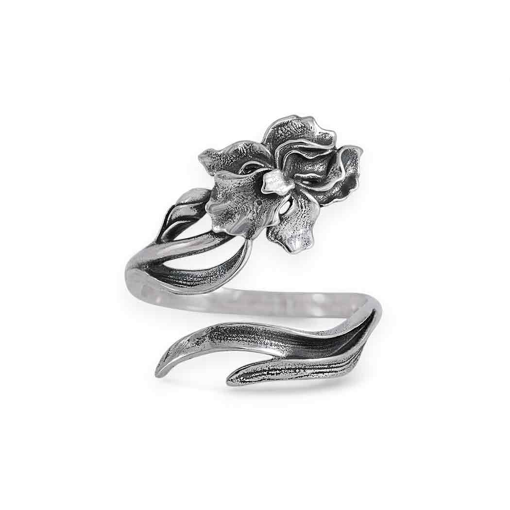 Sterling Silver Adjustable Birth Flower Rings