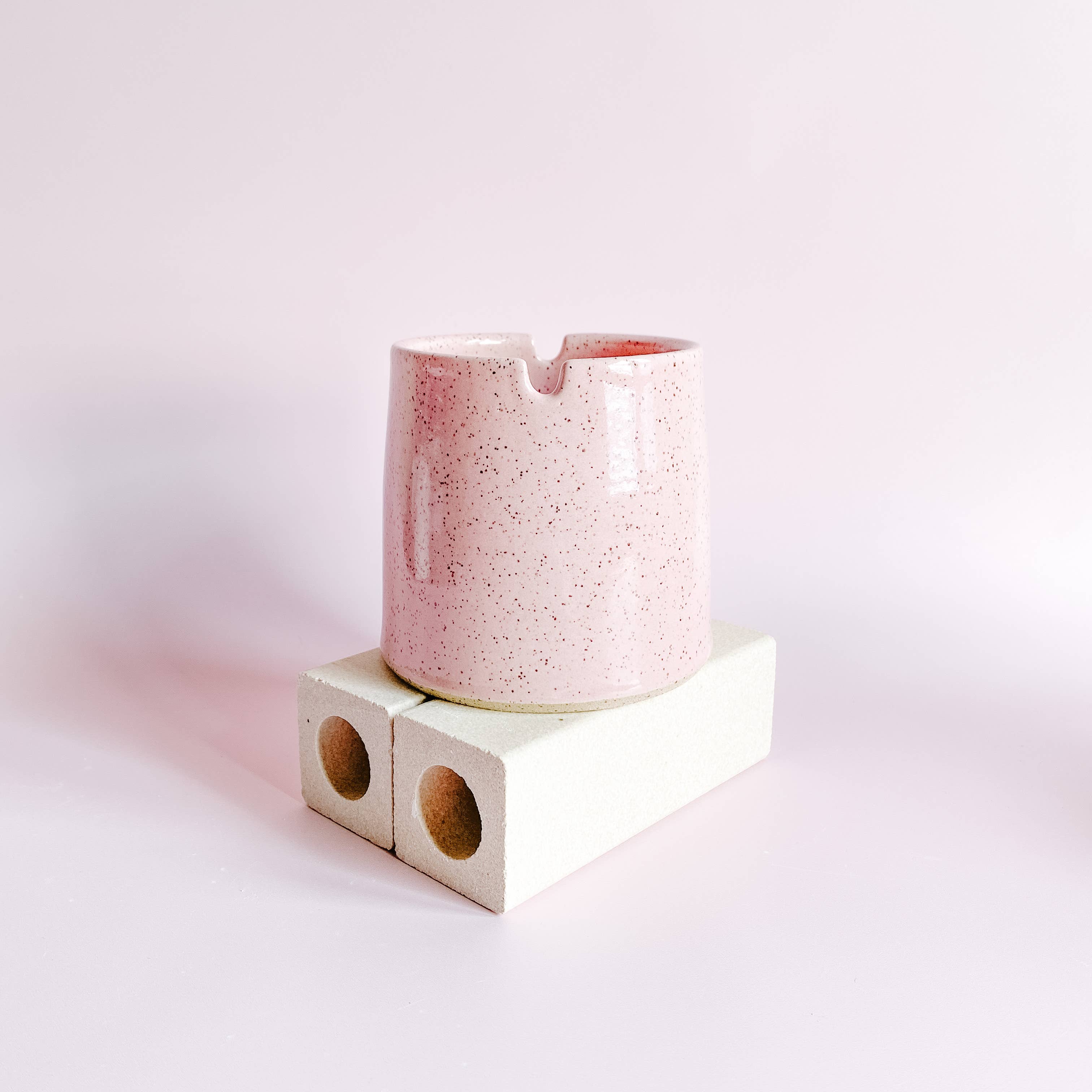 Ceramic Paint Brush Cup (Pink)