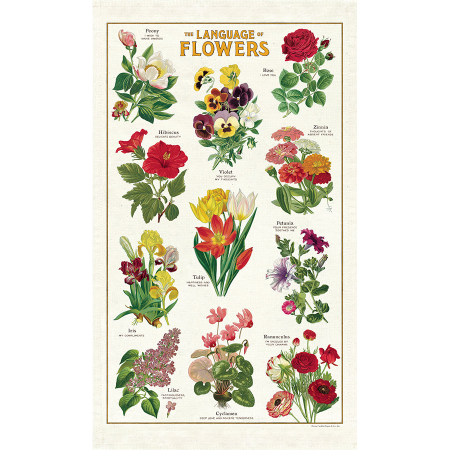 Language of Flowers Tea Towel