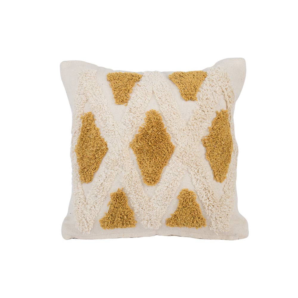 Cotton Diamond Pillow 18X18"