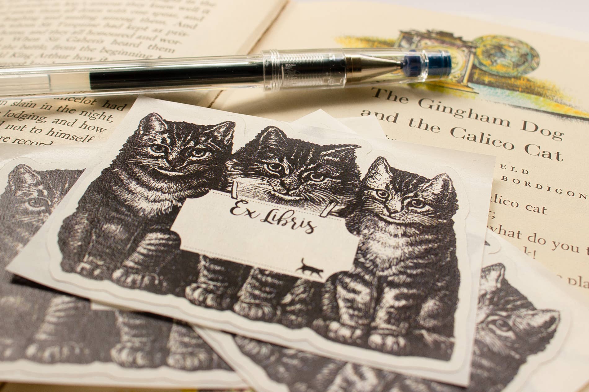 Cat Bookplate Stickers