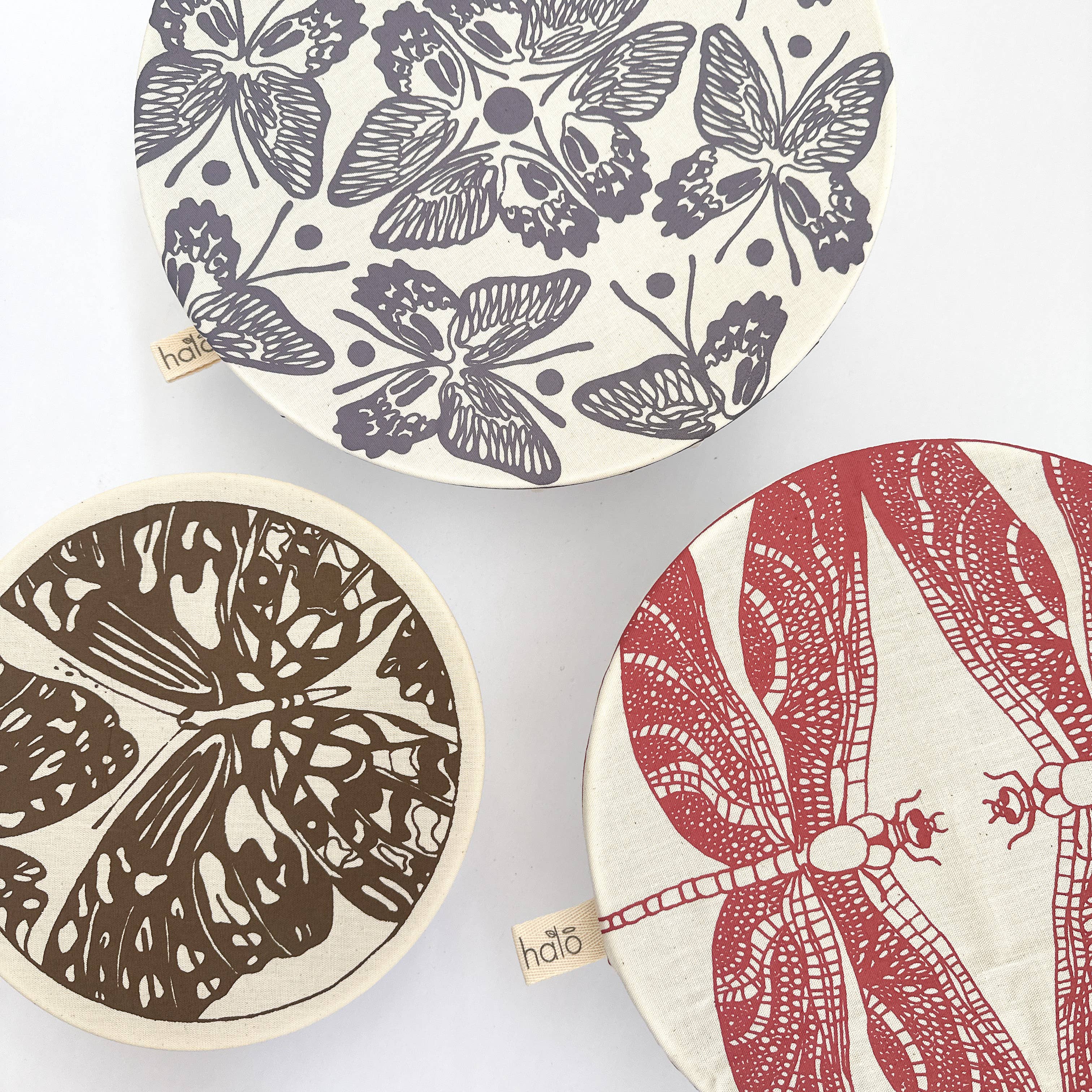 Dish and Bowl Covers | Large Set of 3 Butterflies