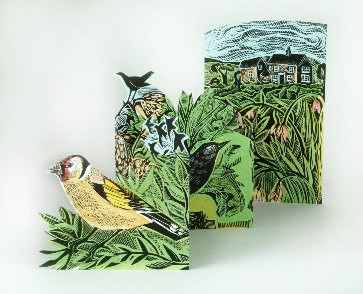 Garden Birds Concertina Card