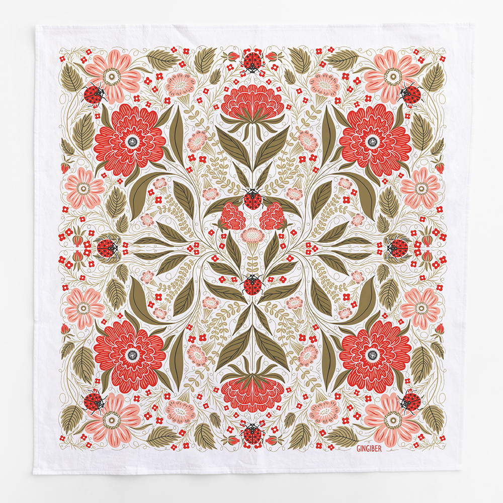 Ladybug Tea Towel
