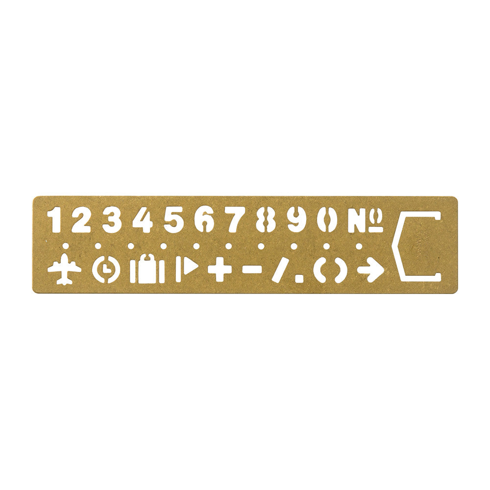 Traveler's Co. Brass Bookmark and Number Template