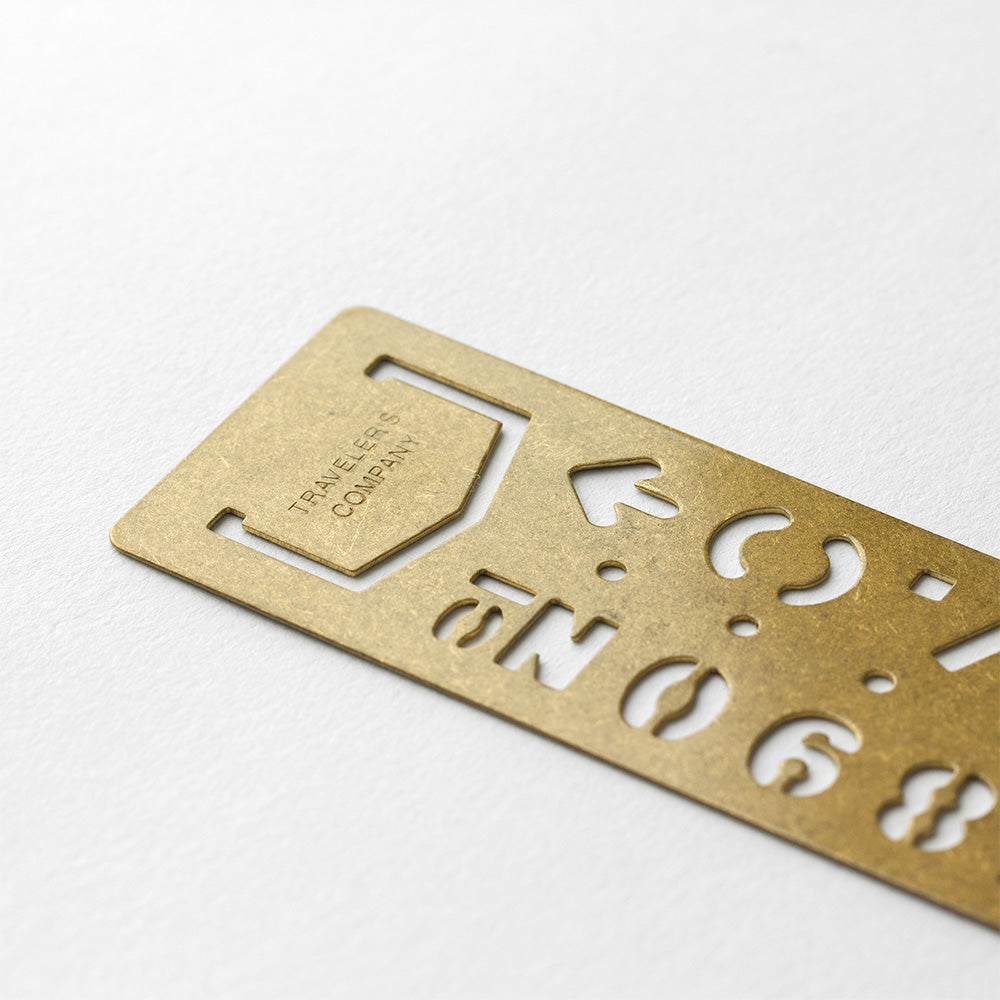 Traveler's Co. Brass Bookmark and Number Template