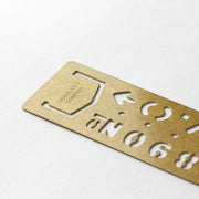 Traveler's Co. Brass Bookmark and Number Template