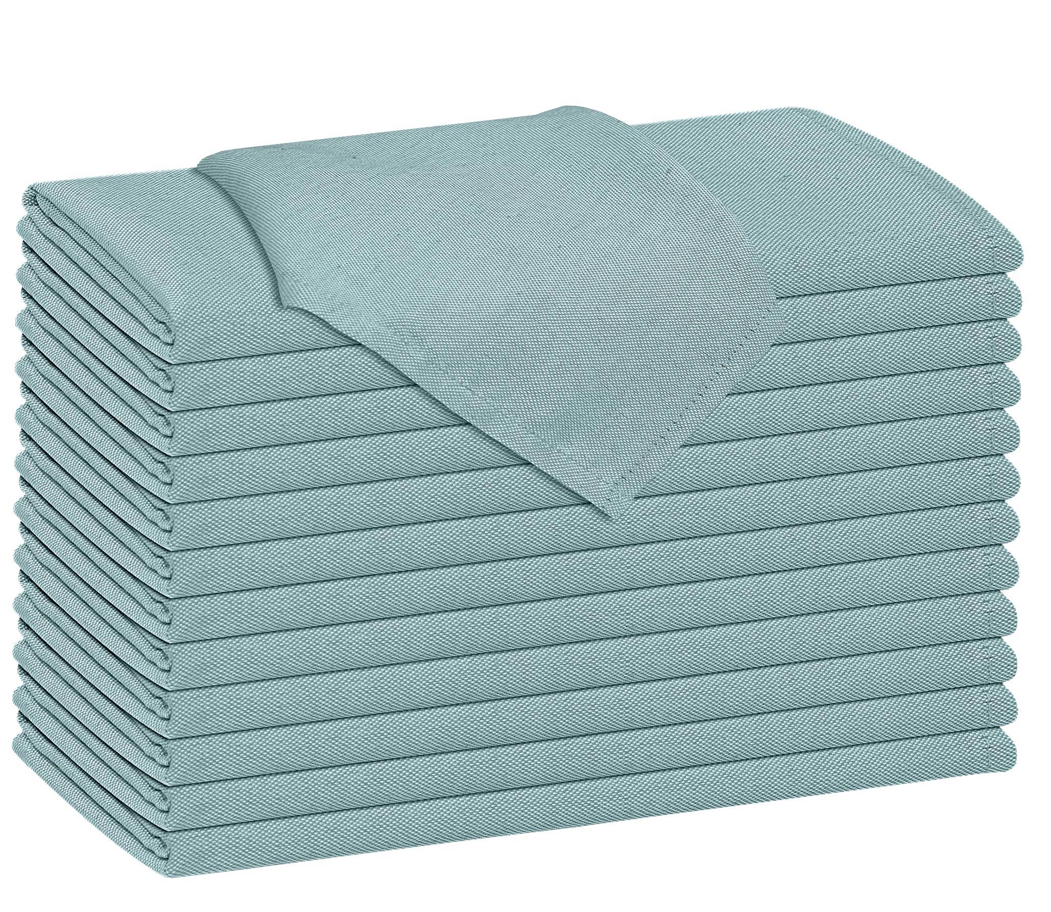 Teal | Chambray Fabric Napkins | 18x18"