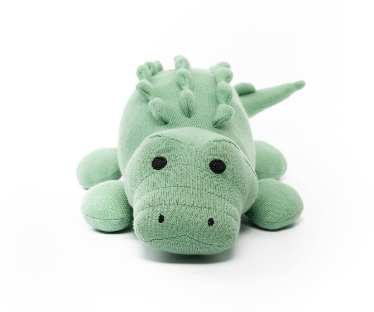 Large Organic Cotton Crocodile Plush Toy | Green