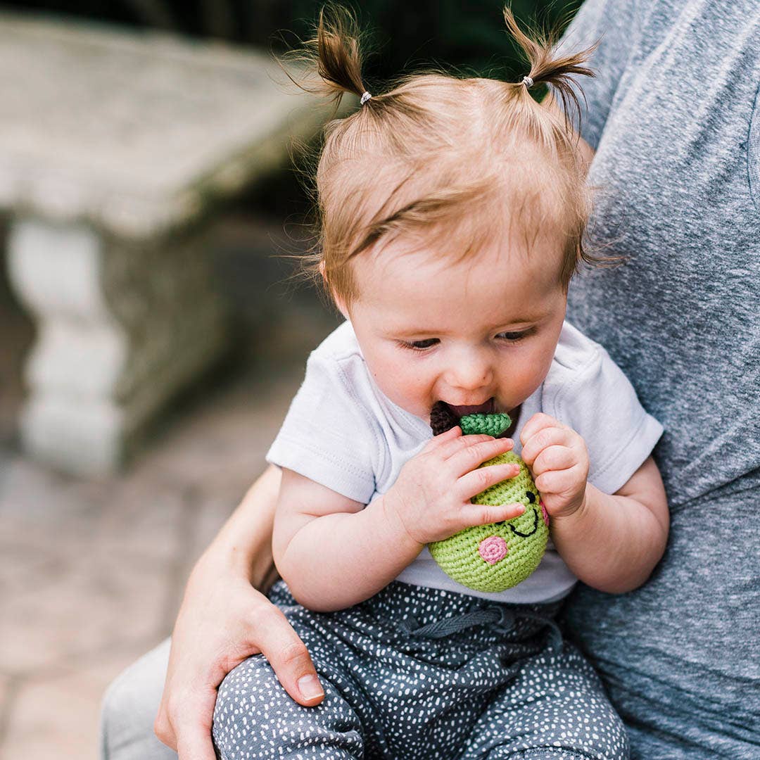 Friendly Plush Pear Rattle