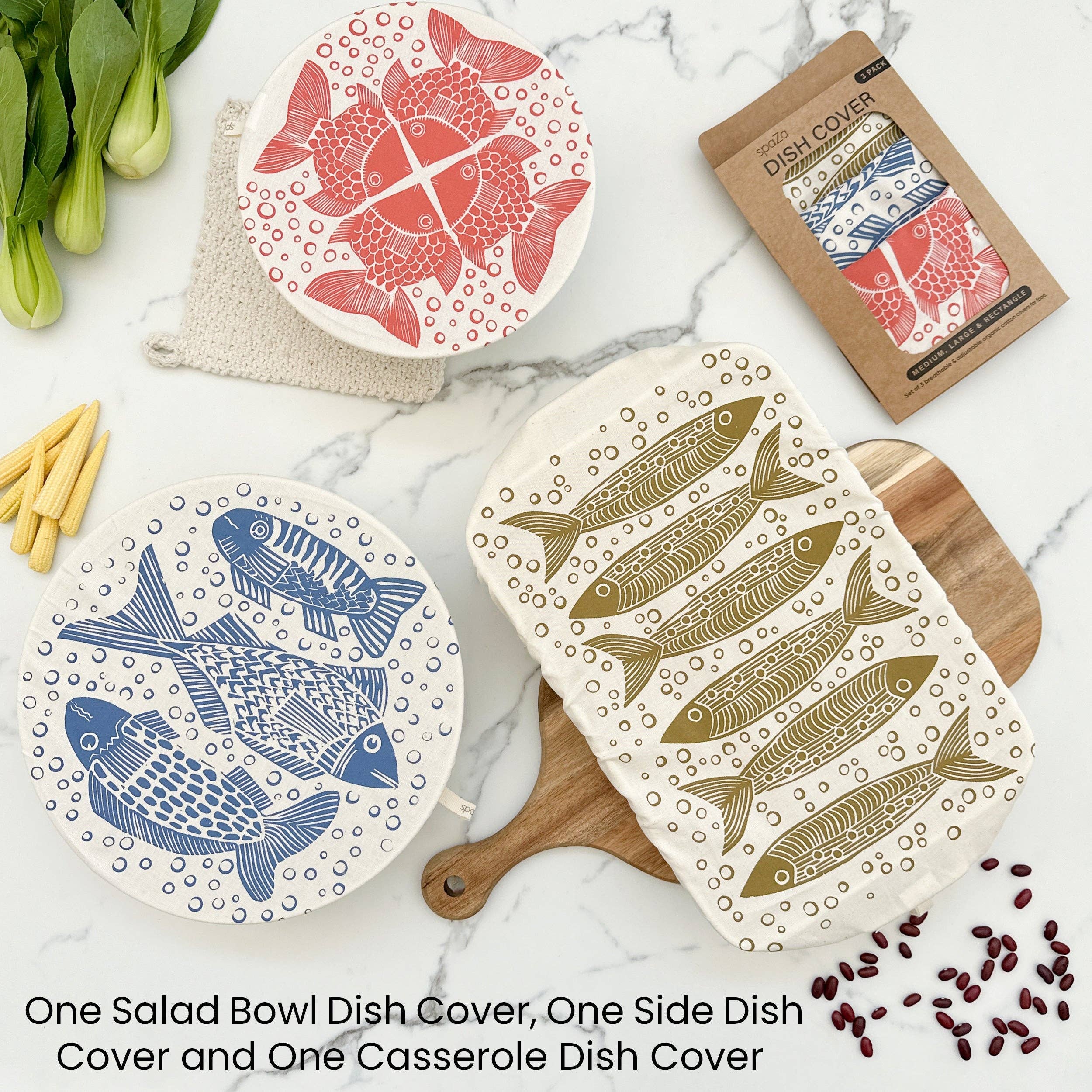 Dish Covers | Set of 3 | Round and Rectangle