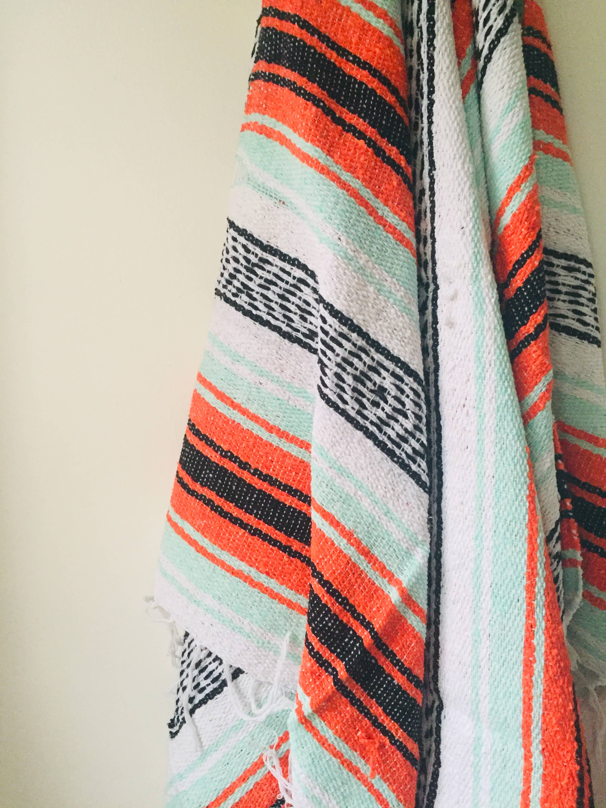 Orange & Mint Adventure Throw Blanket