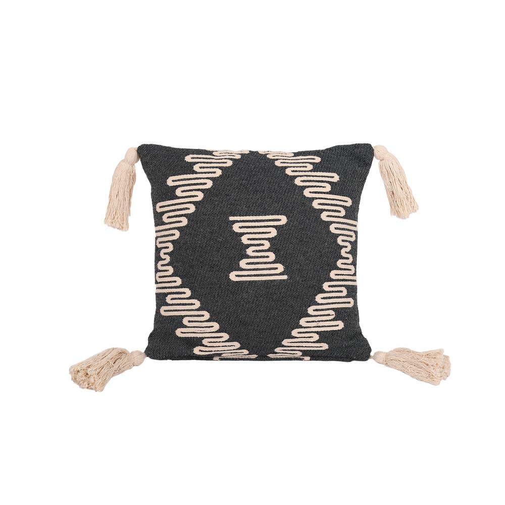 Cotton Diamond Rope Pillow 18X18"