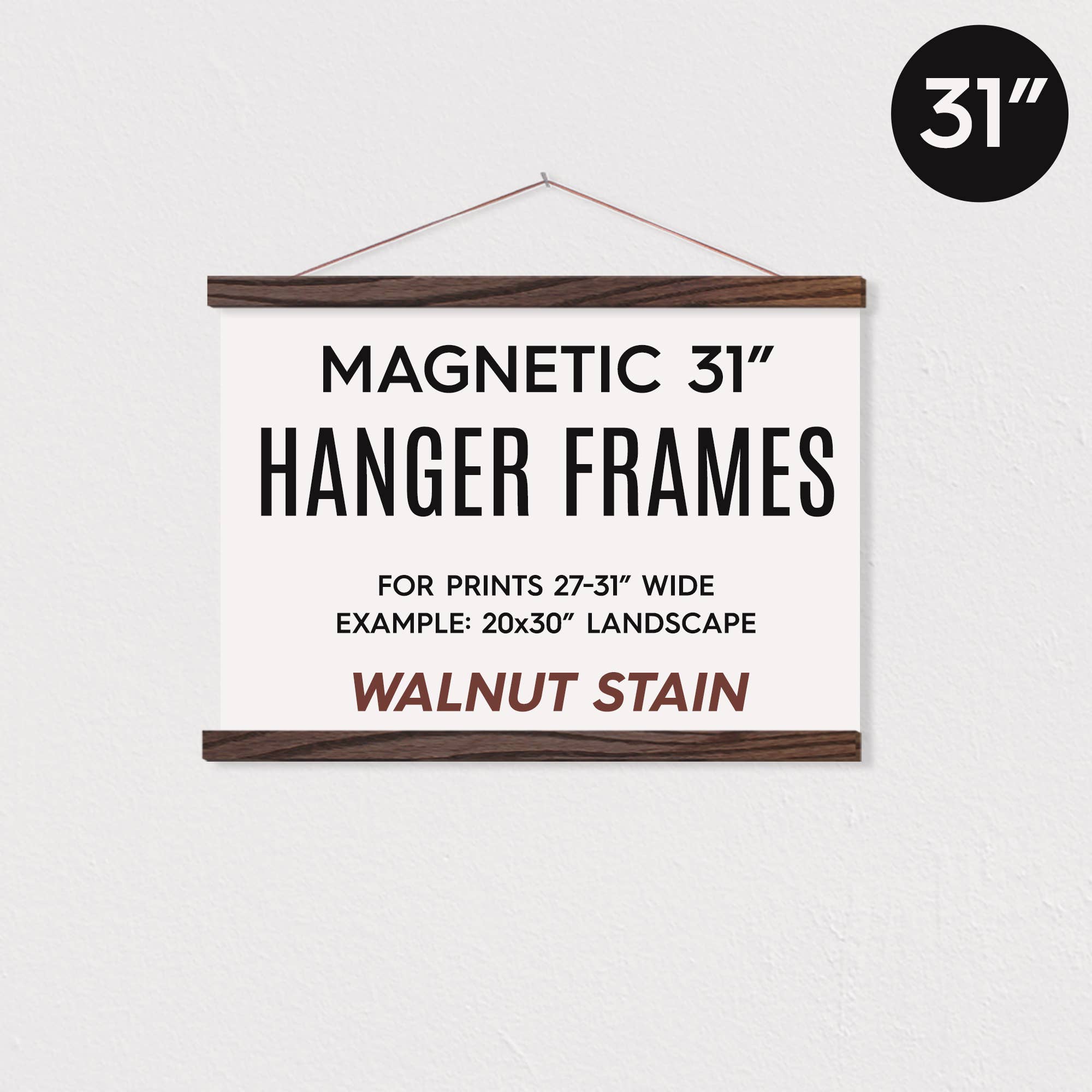 31" Magnetic Poster Hanger Frame for 20x30" Landscape Prints