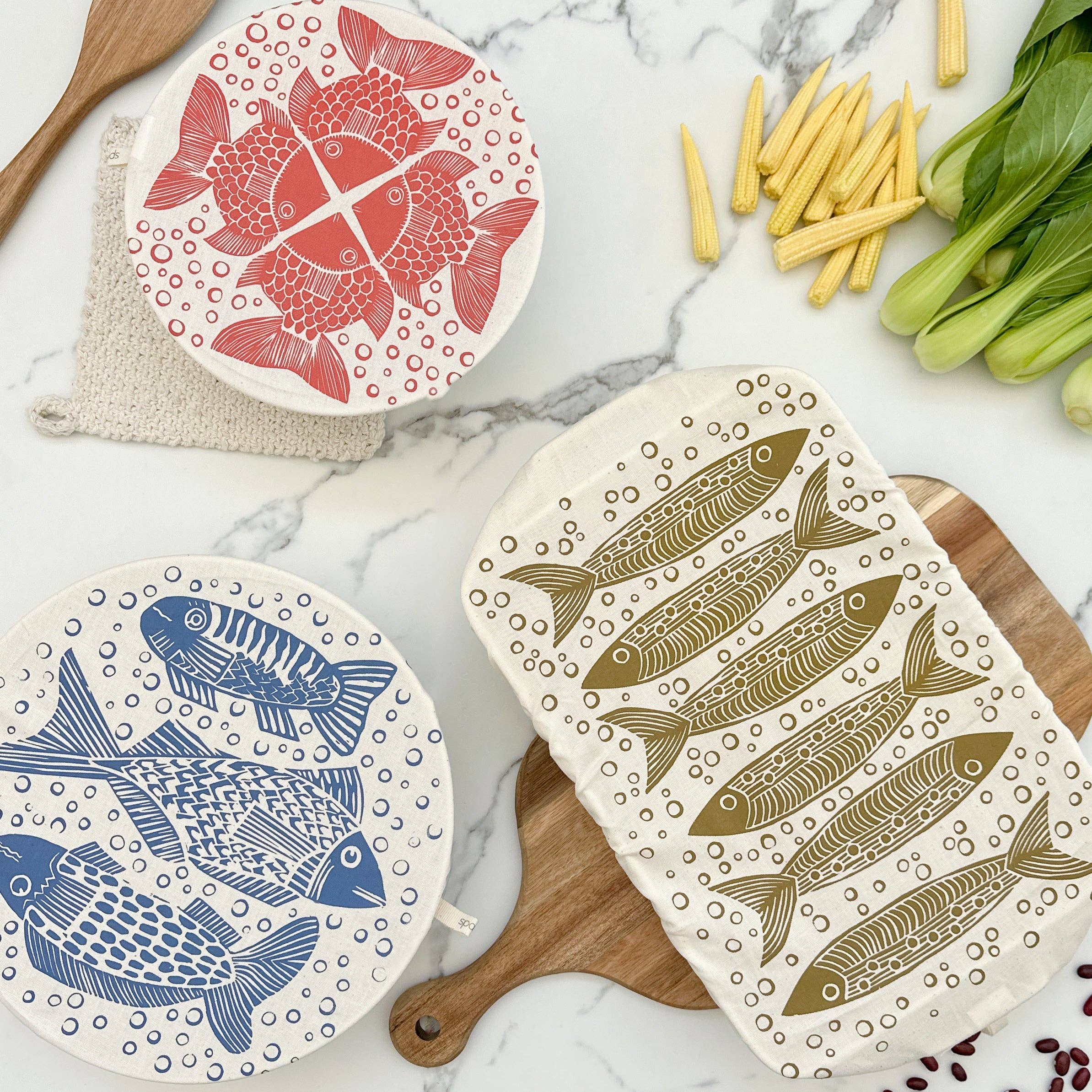 Dish Covers | Set of 3 | Round and Rectangle