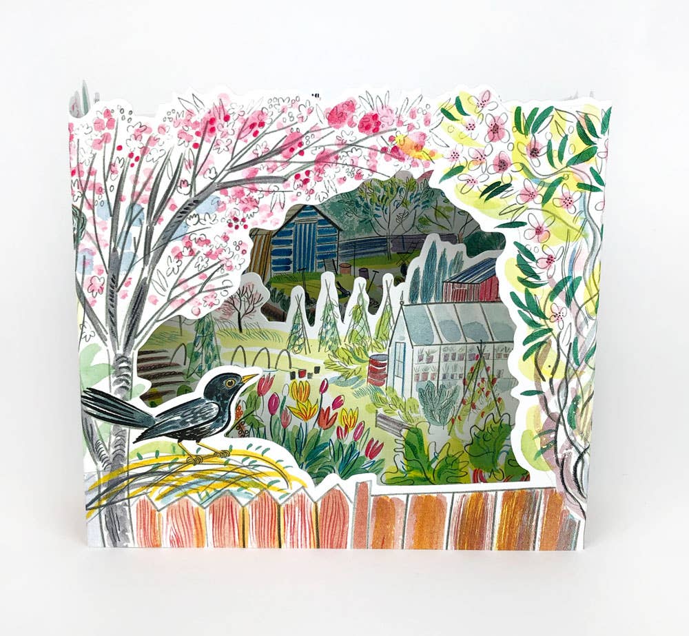 Blackbird 3D Allotment Card - Emily Sutton