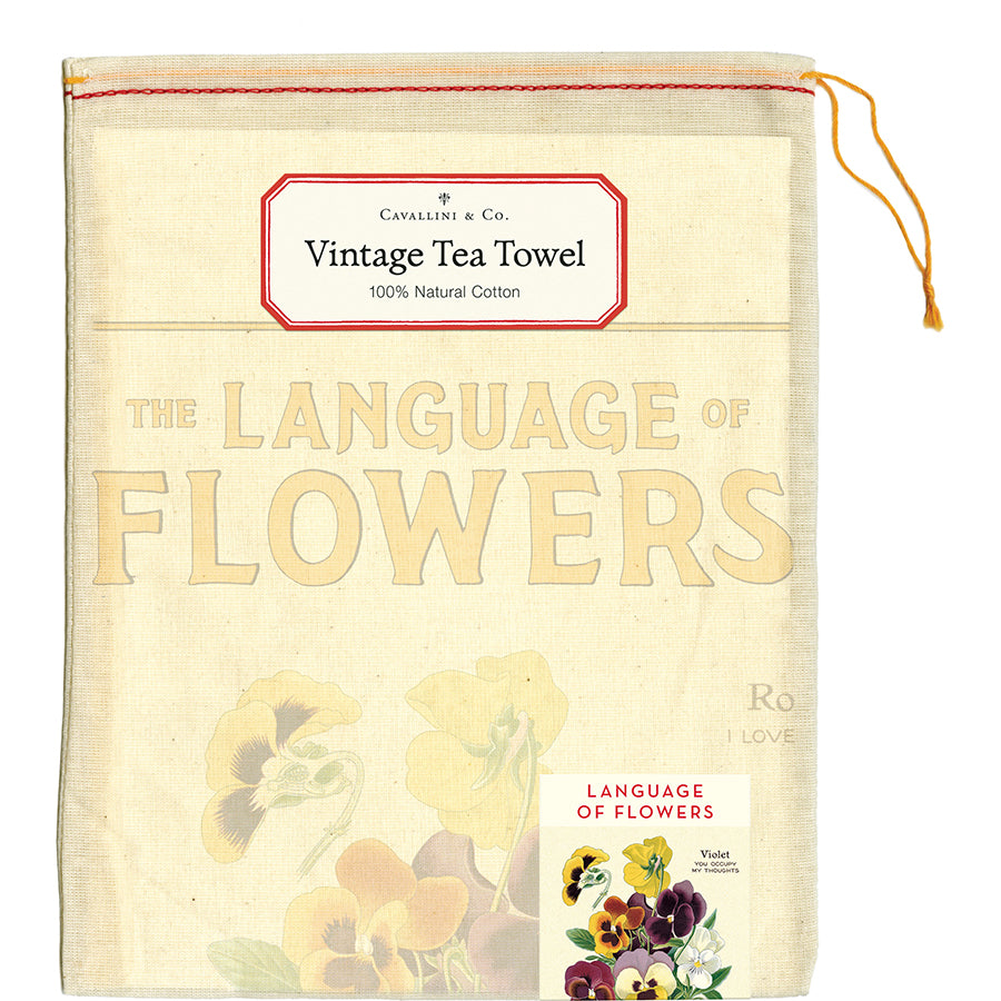 Language of Flowers Tea Towel