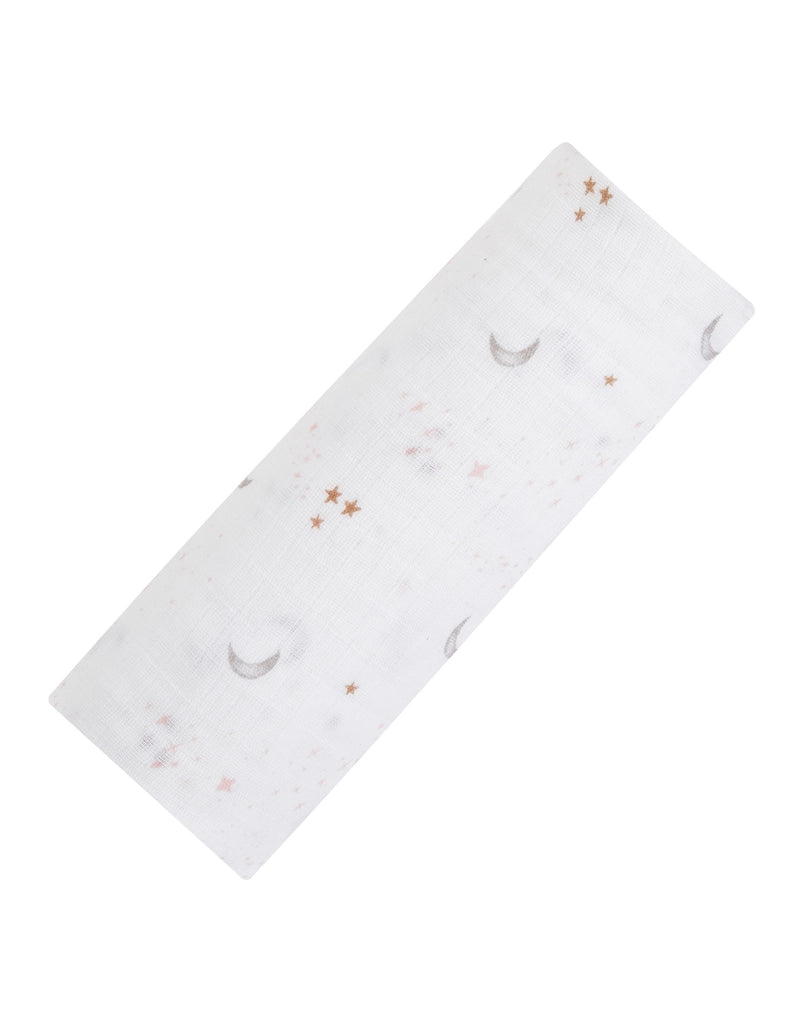 Star and Moon | Organic Cotton Muslin Swaddle