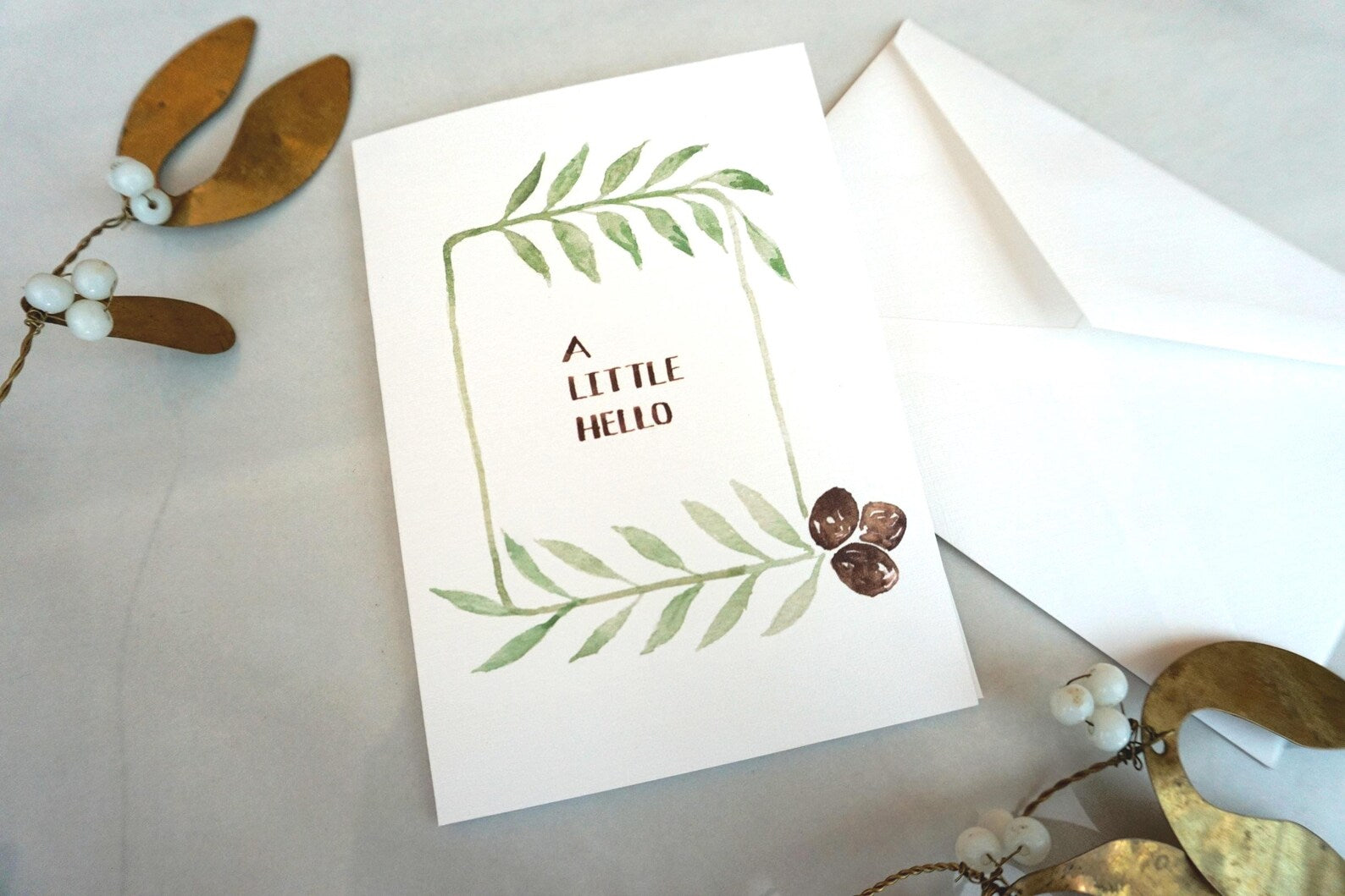 Pecan "A little hello" Card