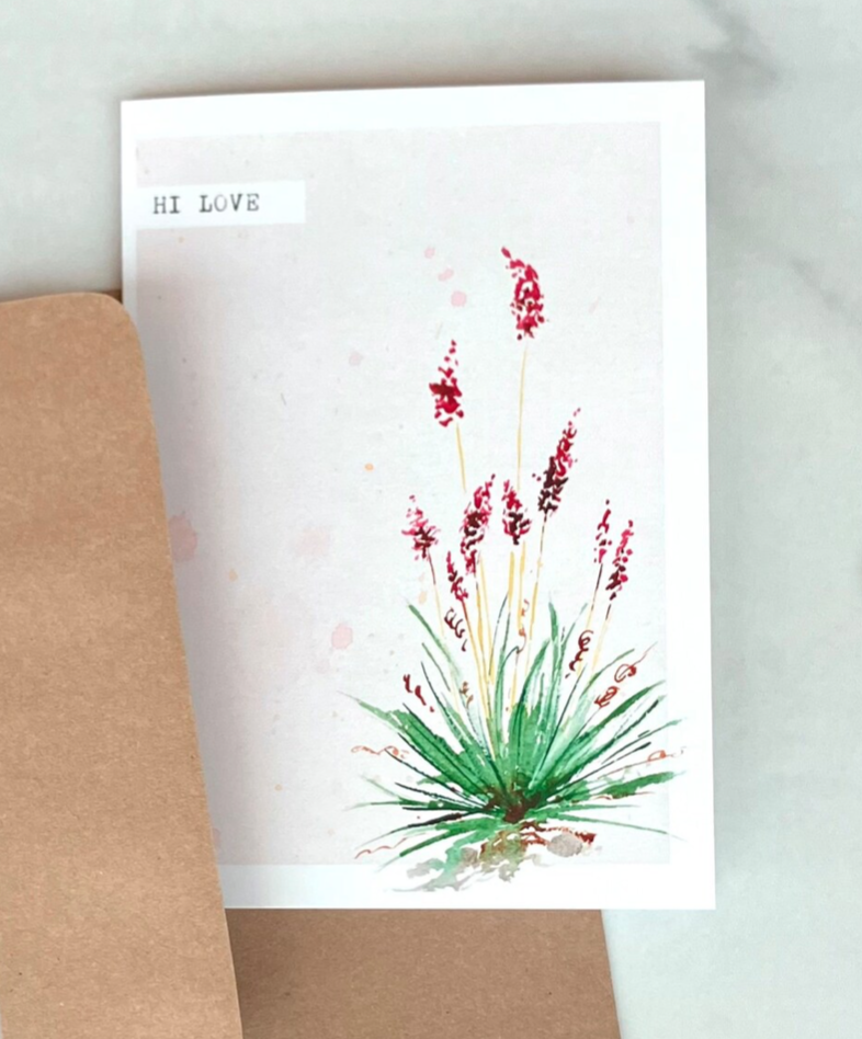 Yucca "Hi Love" Greeting Card