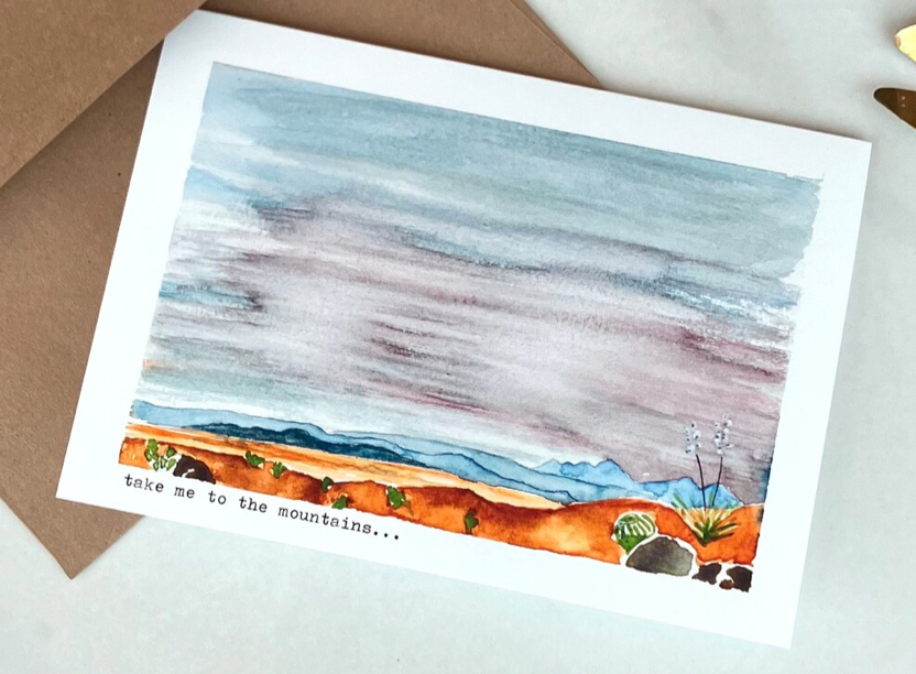 Take Me to The Mountains Greeting Card