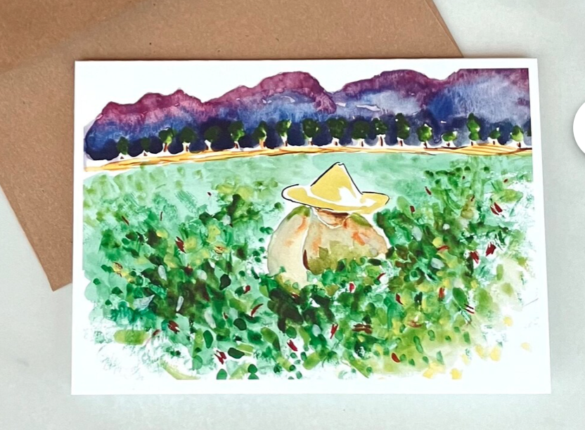 Field Painting Greeting Card