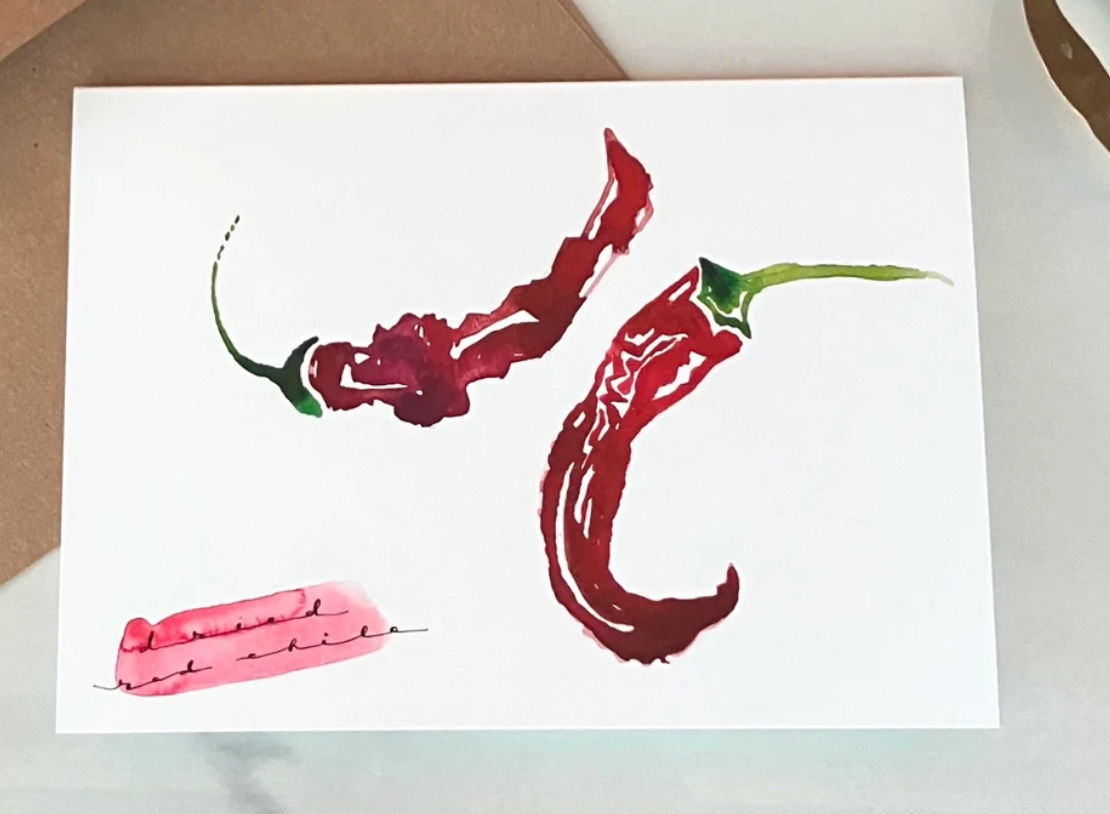 Dried Red Chile Greeting Card