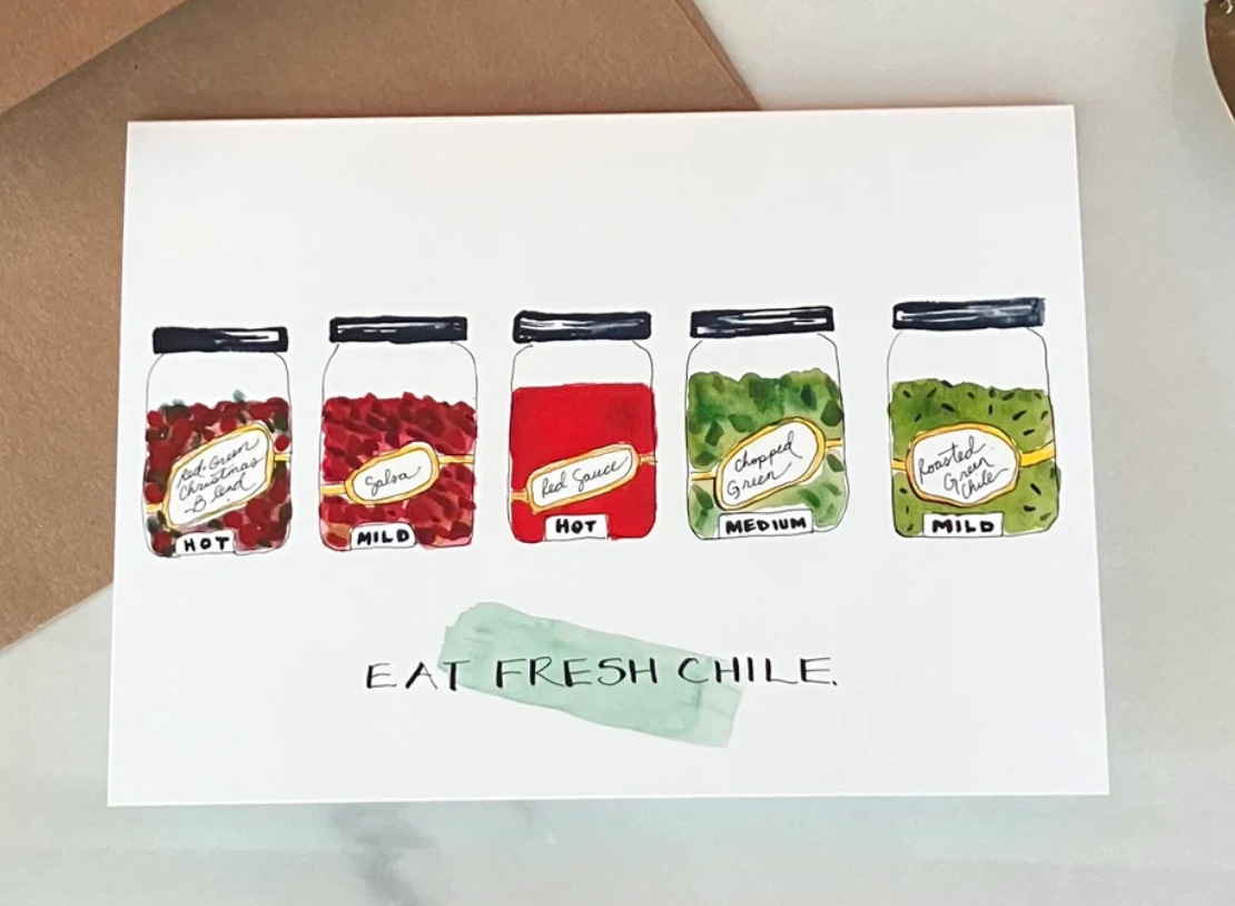 Jars of Chile Greeting Card