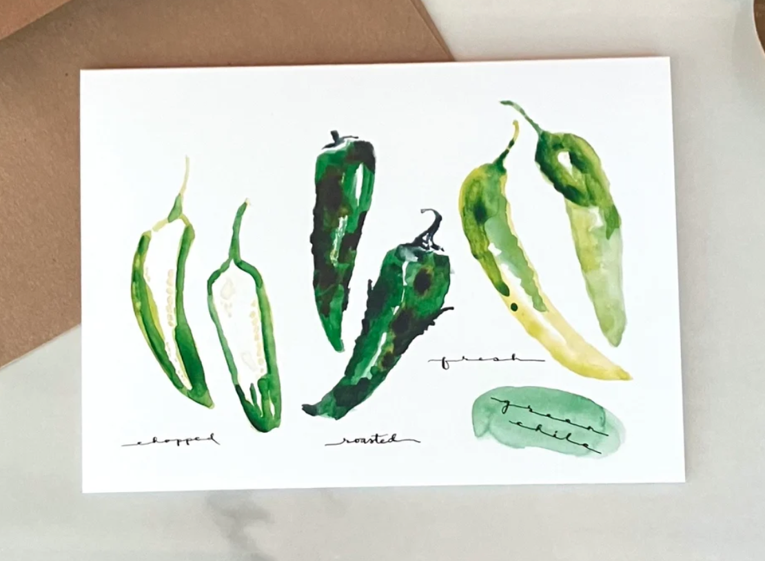 Green Chile Greeting Card
