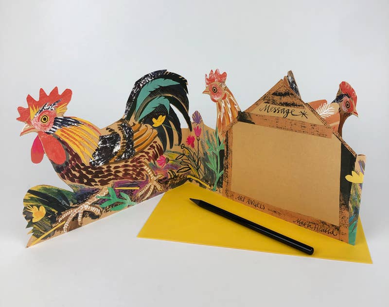 Chickens Collage Card