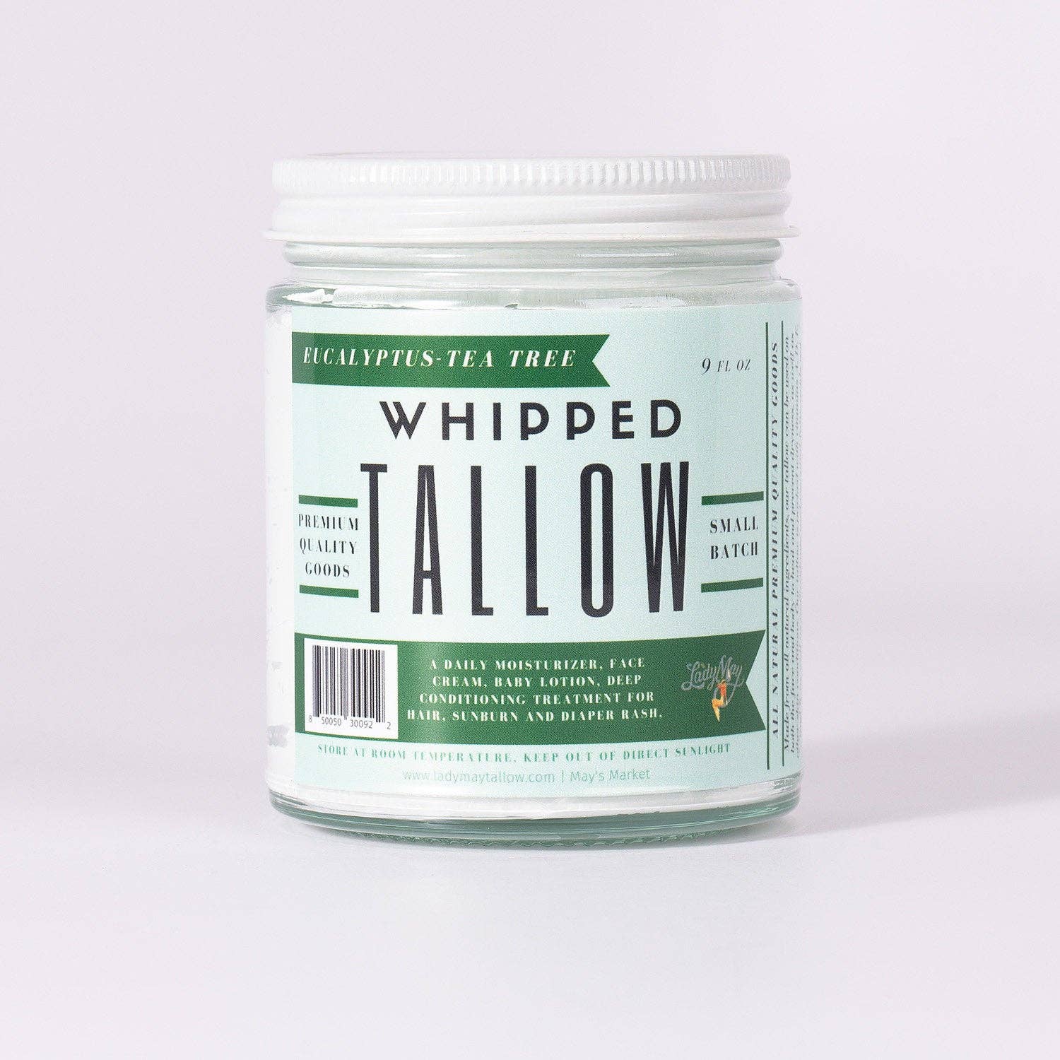 9oz Eucalyptus Tea Tree Whipped Tallow