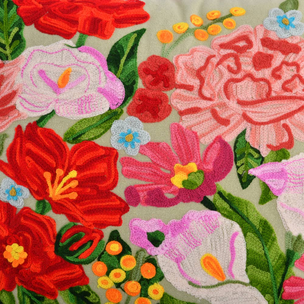Floral Garden Pillow 18x18”