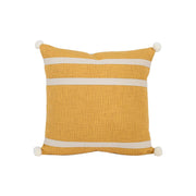 Stripe Mustard Tassel Pillow 18X18"