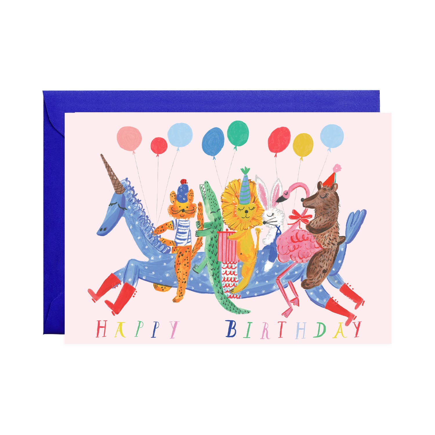 Unicorn Express - Birthday Greeting Card