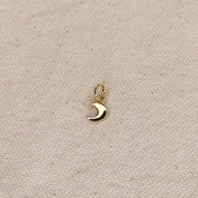 Mini Crescent Moon Charm | 18k Gold Filled