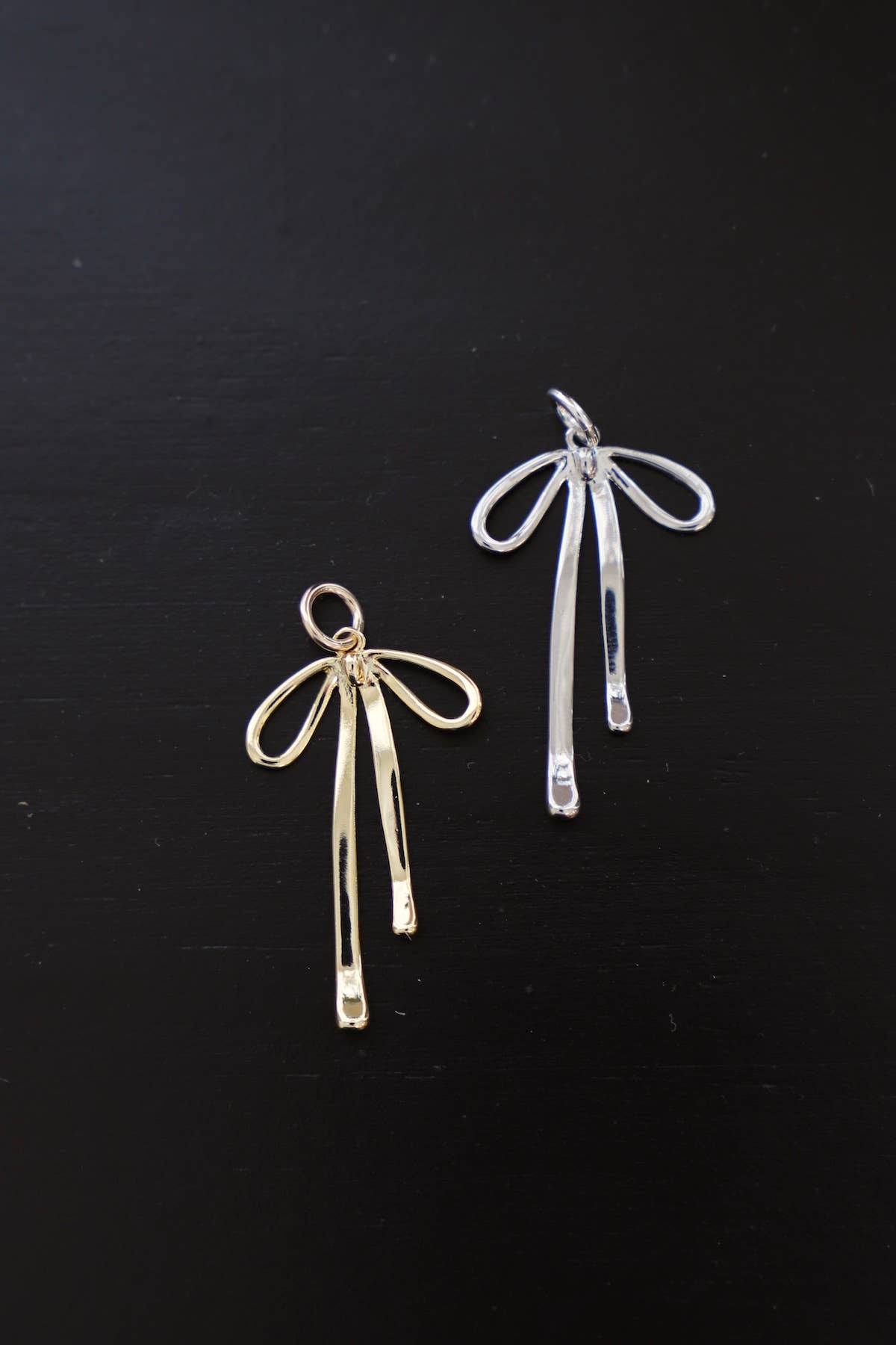 Gold Ribbon Charm