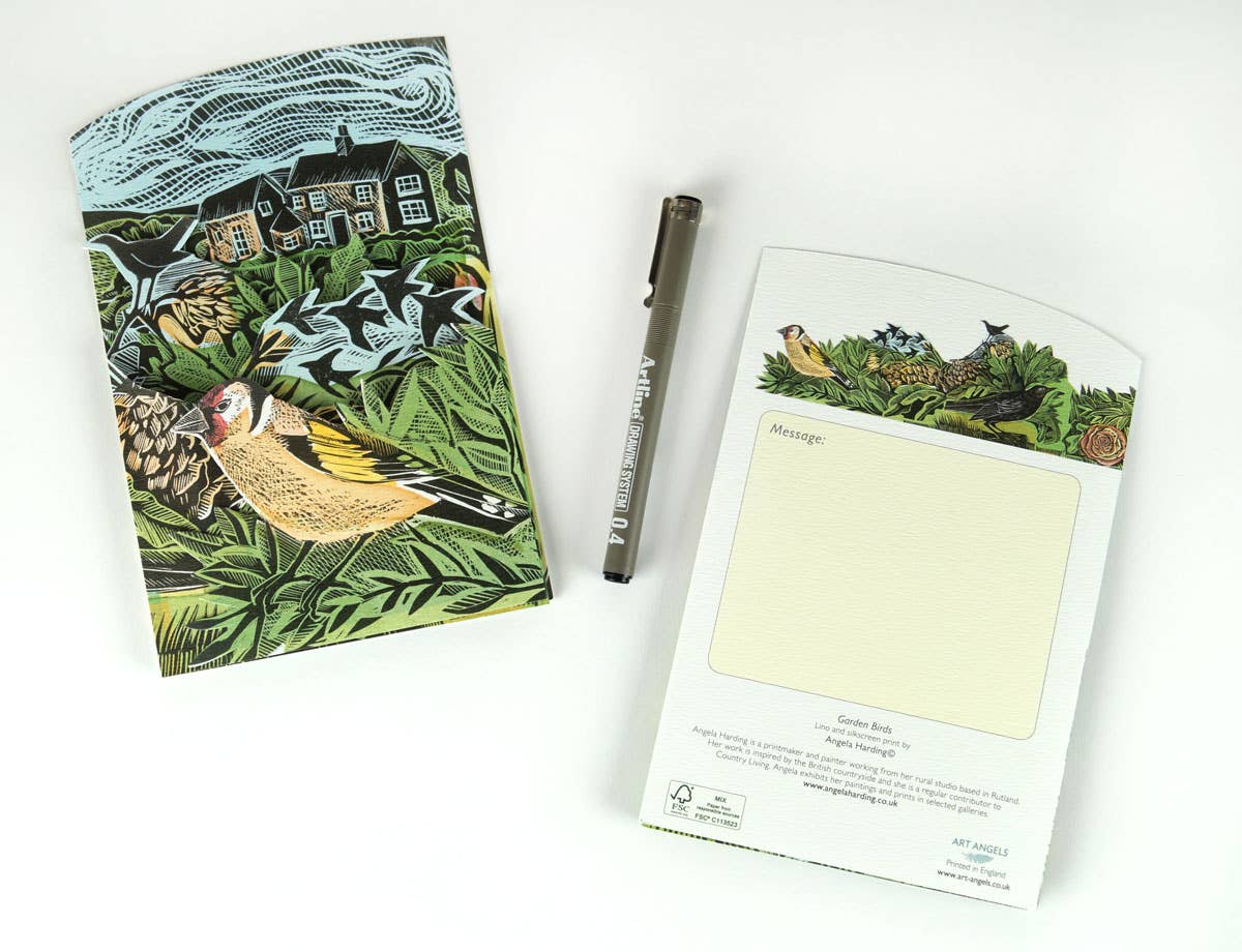 Garden Birds Concertina Card