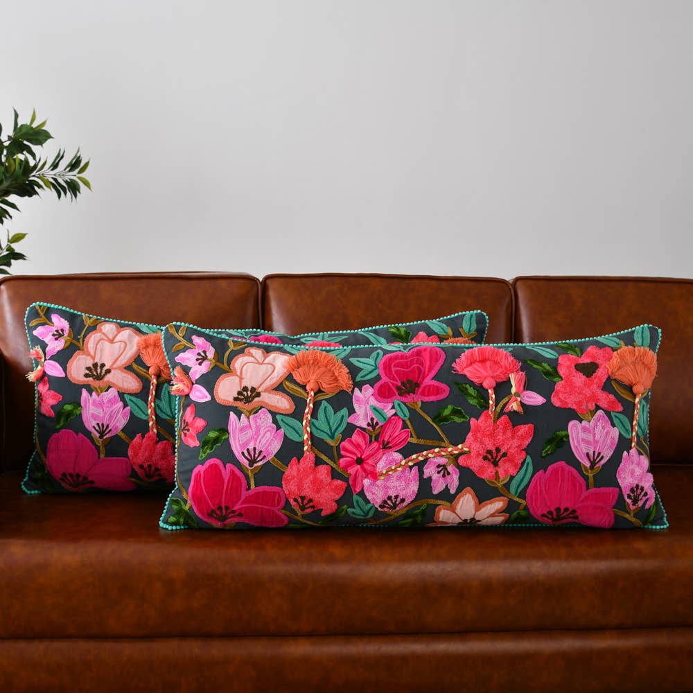 Finest Blossom Canvas Pillow 16x36"
