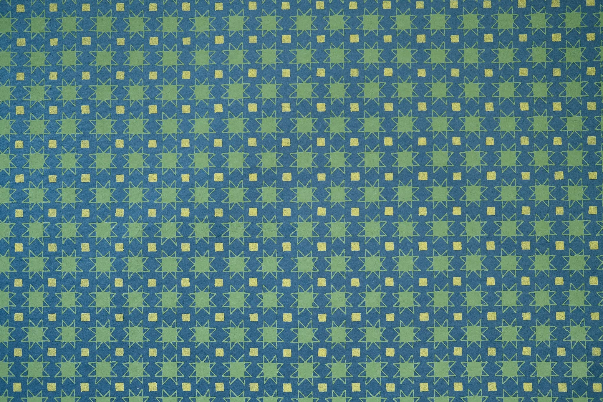 Blue Abstract Stars Wrapping Paper