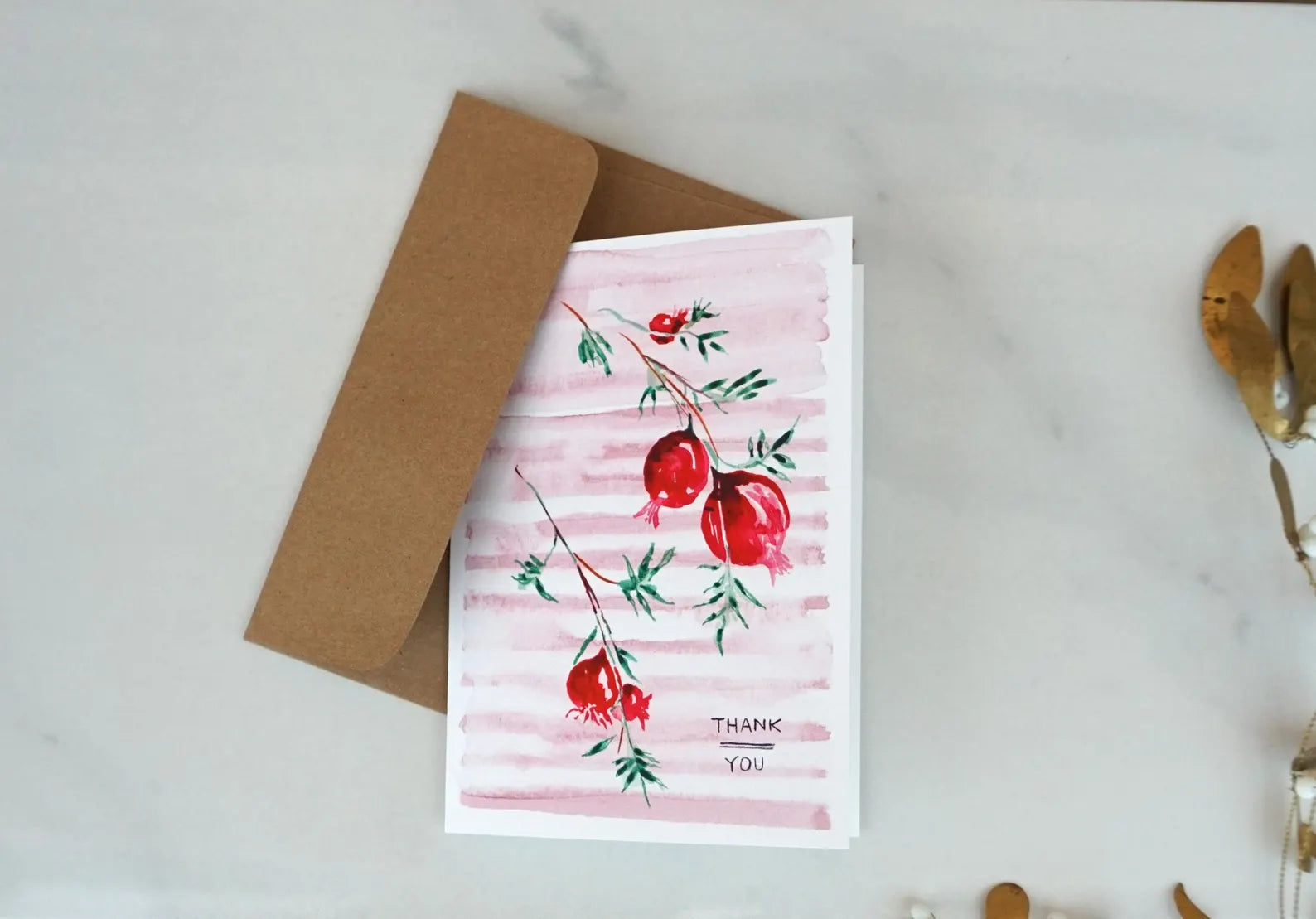 Pomegranate "Thank You" | greeting card