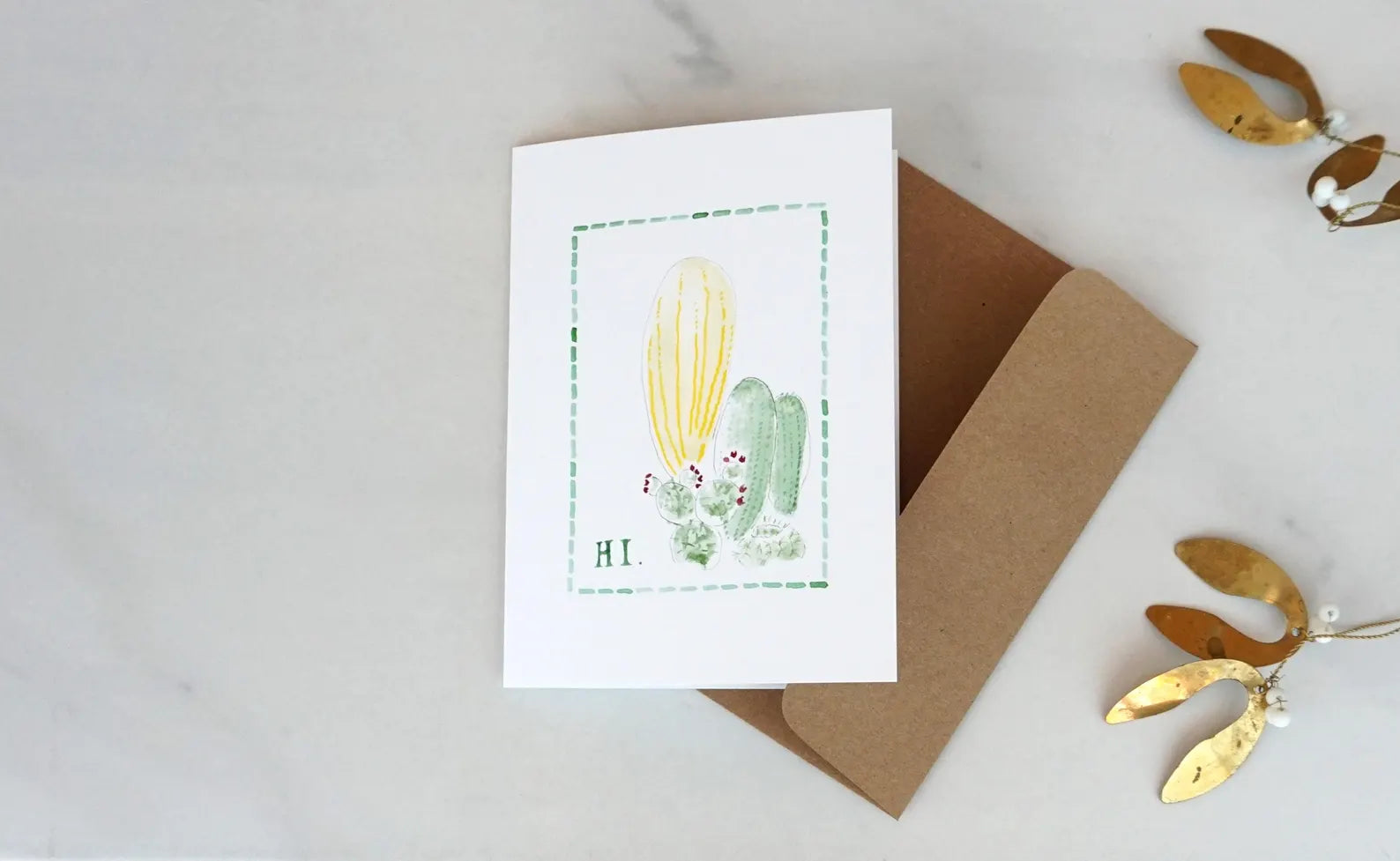 Cactus "Hi" | greeting card