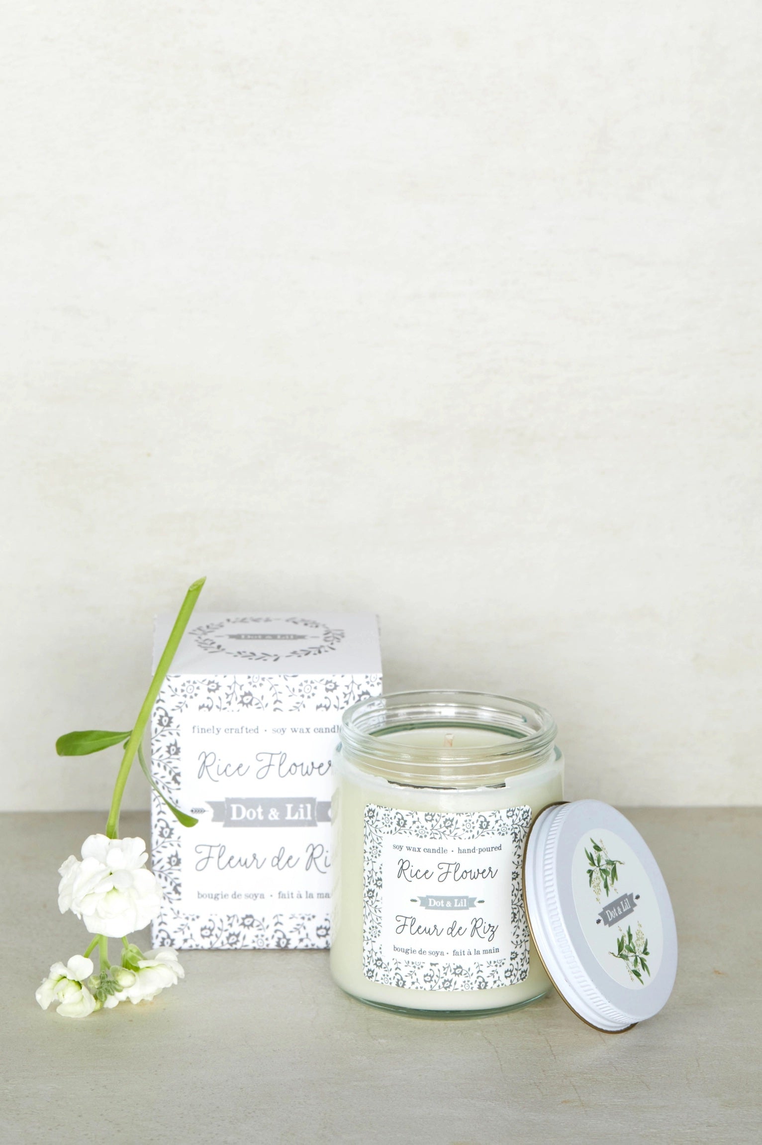 Rice Flower Candle