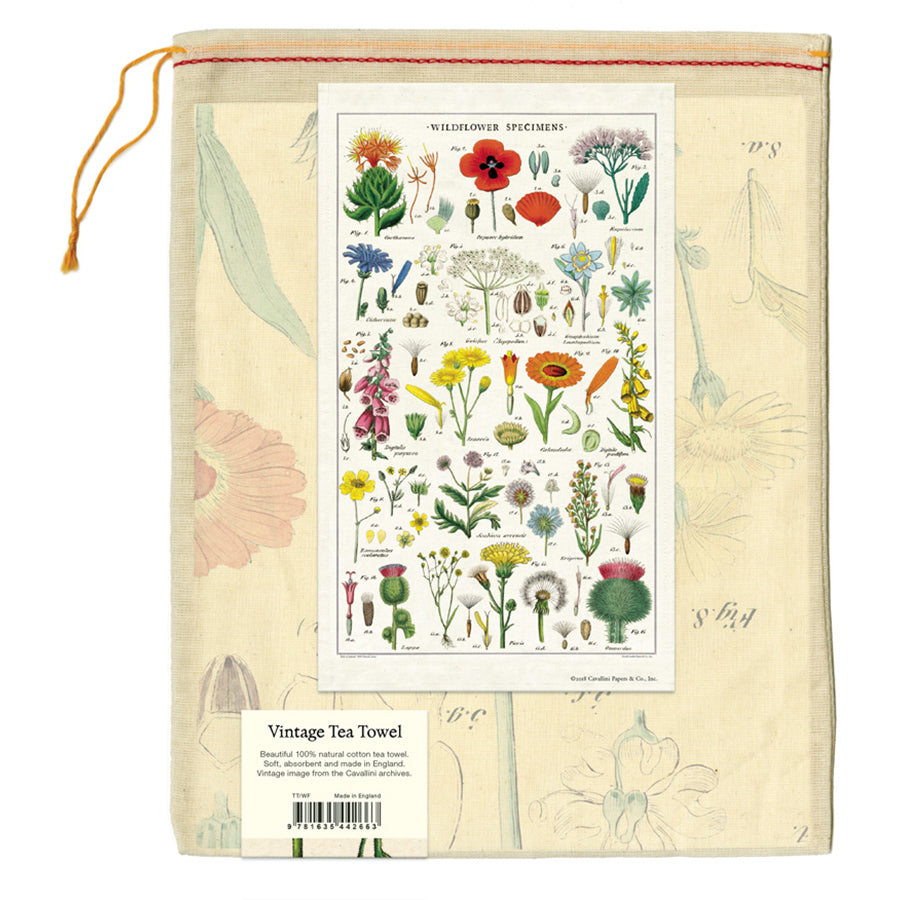 Wild Flowers Tea Towel